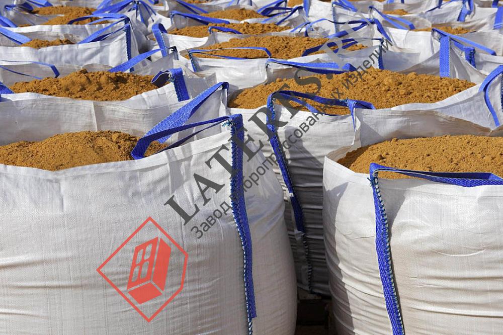 Песок строительный мелкий Мытый 1000 кг в Биг-Бэгах